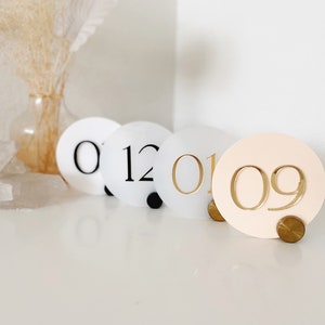 Wedding Table Numbers | Modern Table Numbers | Acrylic Table Numbers | Wedding Table Signs | Wedding Table Decor