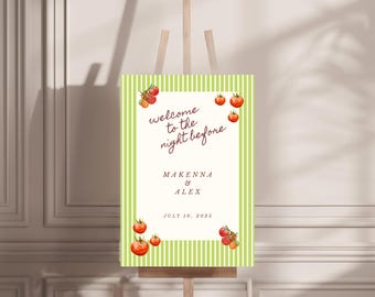 That's Amore リハーサルディナー ウェルカムサイン、That's Amore リハーサルピザ ウェルカムサイン テンプレート、リハーサルディナー ピザパーティー イタリアンデコレーション