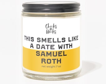 This Smells Like a Date with Samuel Roth Candle | Pop Culture Gift | Bookish Aesthetic Candle