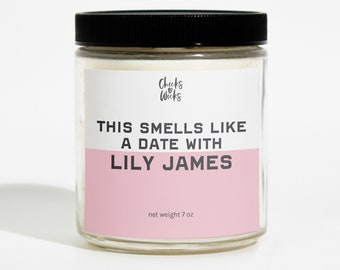 Diese riecht nach Lily James Candle︱Starkerze | Berühmtheit inspiriert Kerze︱ Sojakerze︱ geschmolzene Wachskerze︱ Duftkerze Küken lieben Dochte