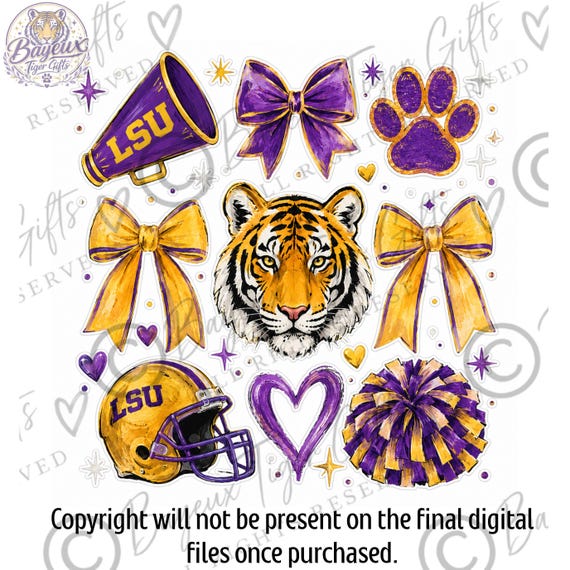 LSU Tigers Girls Game Day PNG Sublimation Design (Digital Download)