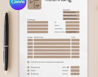 Word Rechnungsvorlage PDF, Rechnung Vorlage Kleinunternehmen, Rechnung Template, Rechnungsvorlage Download Word, Rechnungsdokument