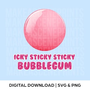 Instant Download | Ms. Rachel | Icky Sticky Bubblegum | Ms Rachel SVG | Ms. Rachel Clip Art | Ms. Rachel PNG | Songs For Littles