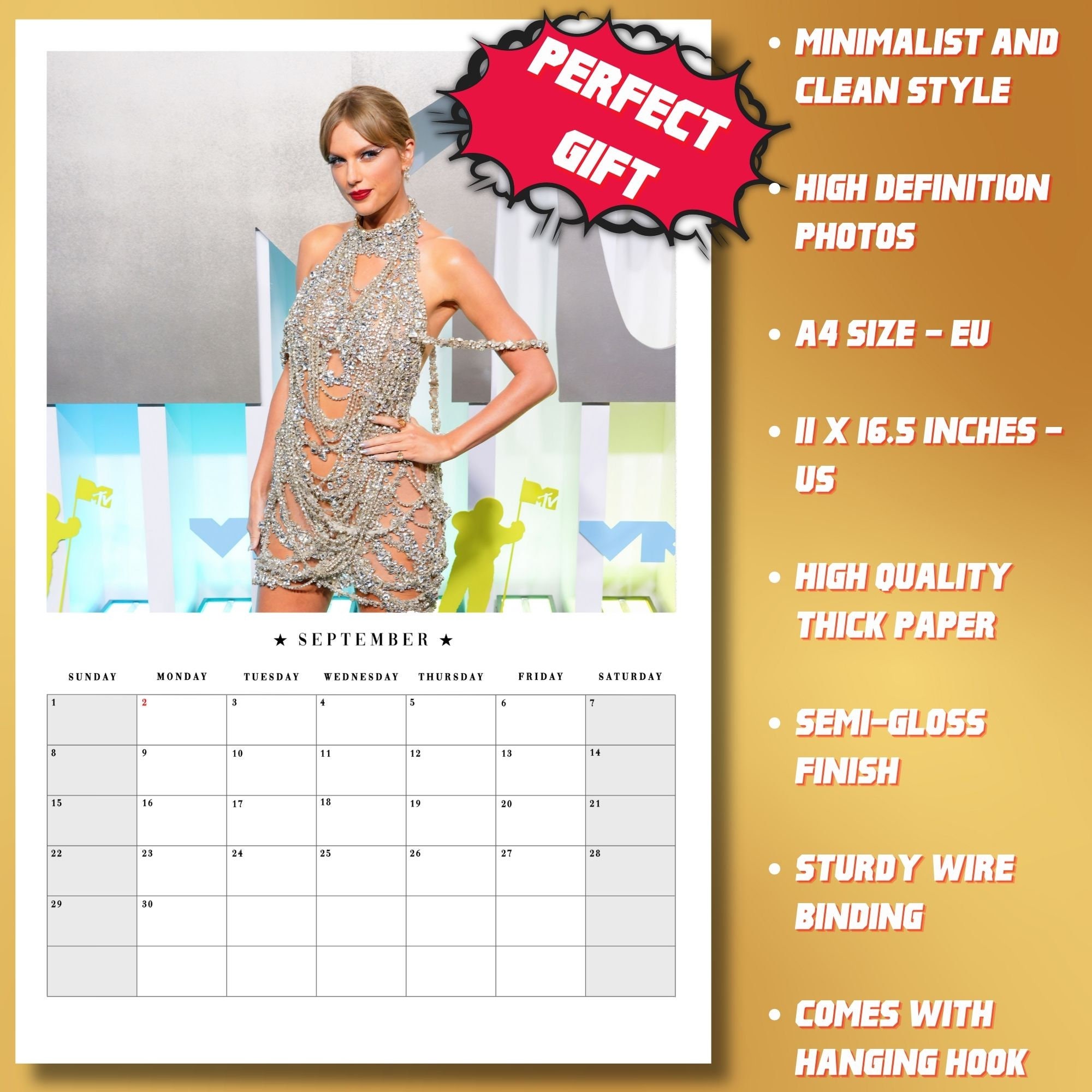 2024 Swiftie Calendar / Taylor Wall Calendar / Celebrity Calendar / Fan