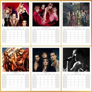 Maneskin 2024 Calendar / Celebrity Calendar / Damiano David Vic Ethan ...