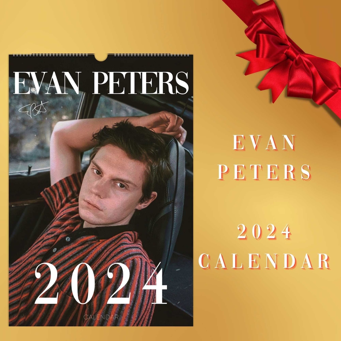 Calendario Evan Peters 2024 con autografo Evan Peters Merch Etsy Italia