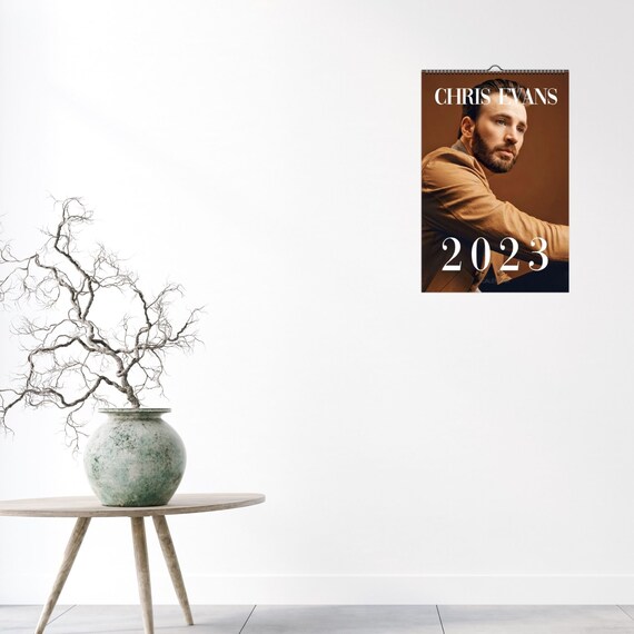 chris-evans-2023-calendar-captain-america-wall-calendar-etsy