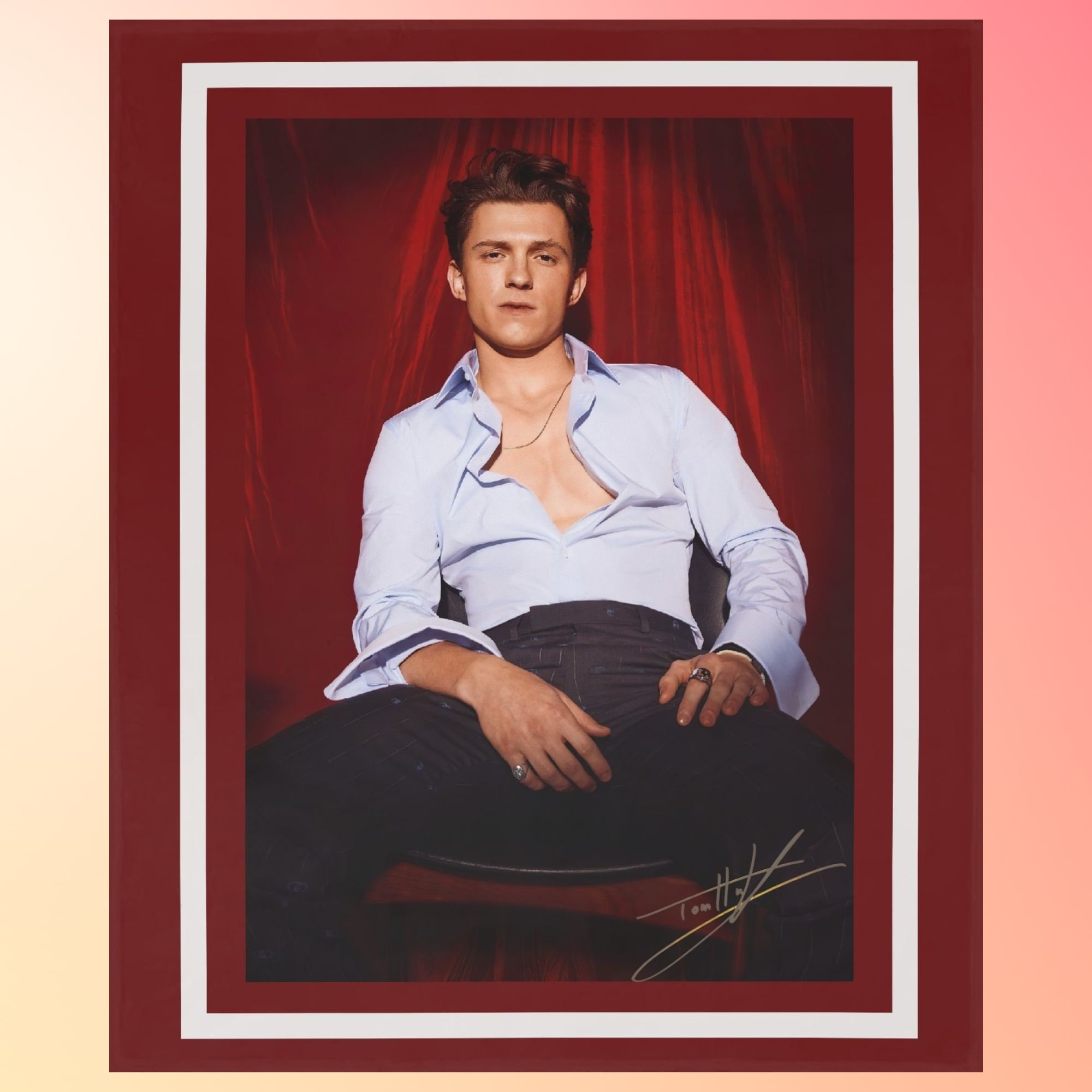 Tom Holland Blanket With Autograph Tom Holland Super Soft Etsy