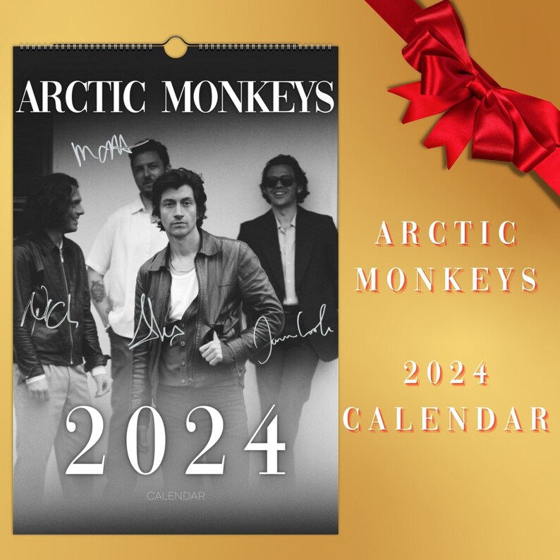 Arctic Monkeys Calendar 2024 AM Merch / Arctic Monkeys Etsy