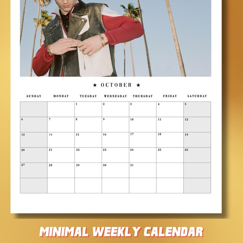 Timothee Chalamet 2025 Calendar / Dune Little Woman Wall Etsy Australia