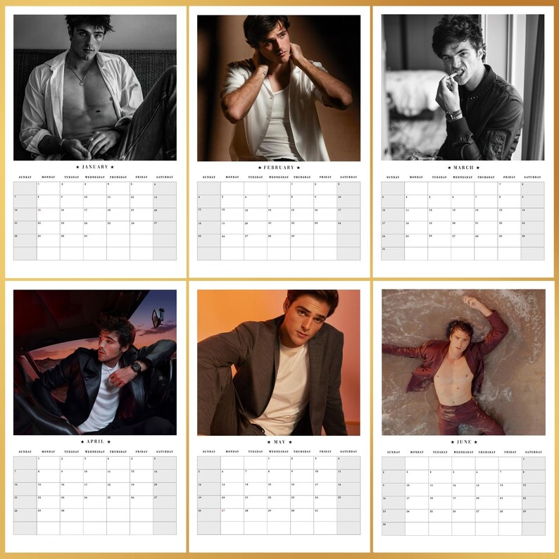 Jacob Elordi 2024 Calendar / Big Size Celebrity Calendar With Etsy