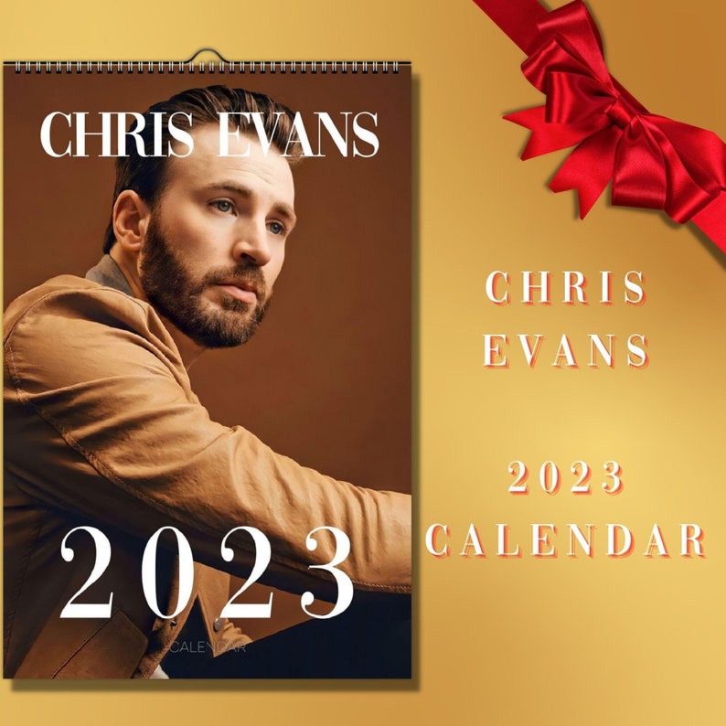 Chris Evans 2023 Calendar / Captain America Wall Calendar / Etsy