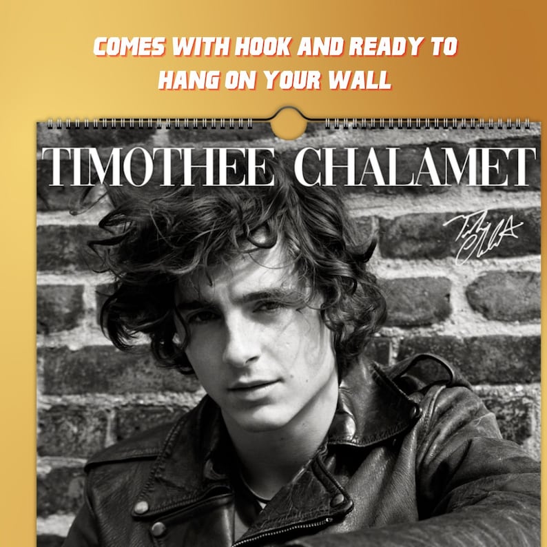 Timothee Chalamet 2024 Calendar / Dune Little Woman Wall Etsy Australia