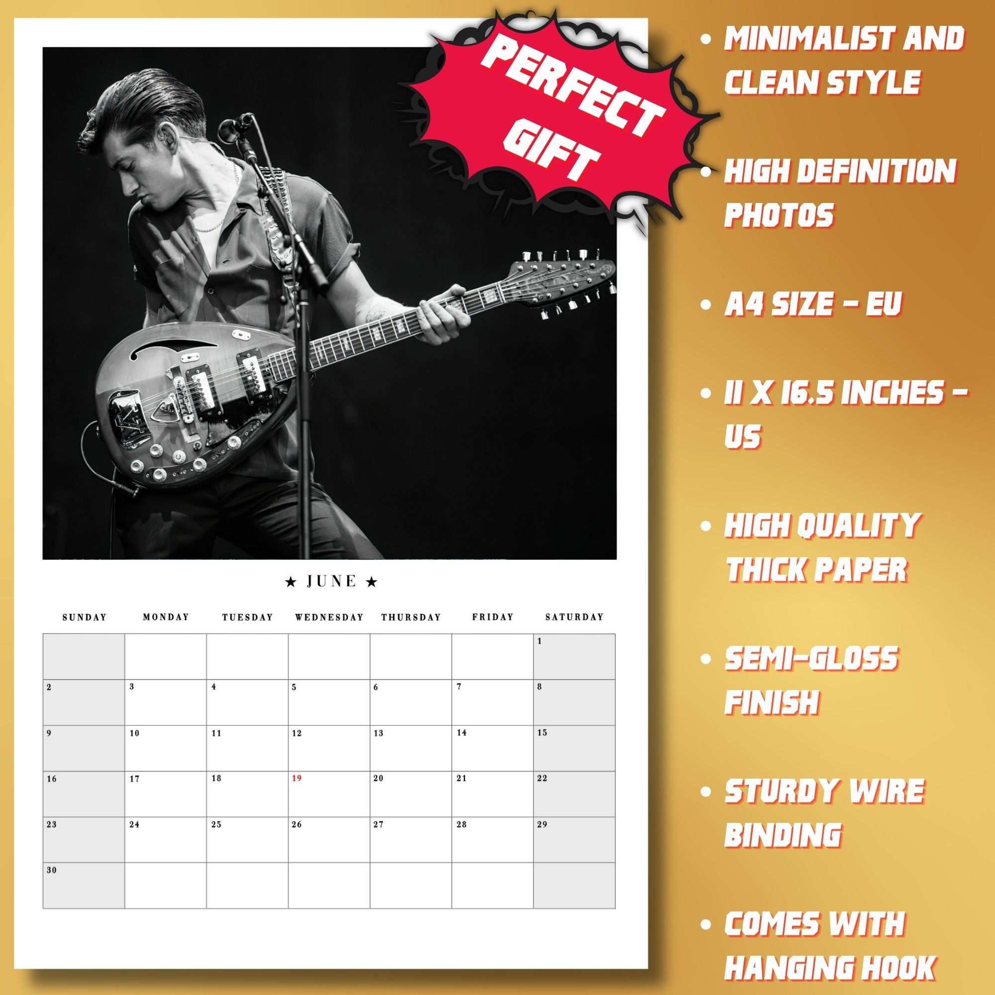 Arctic Monkeys Calendar 2024 AM Merch / Arctic Monkeys Etsy