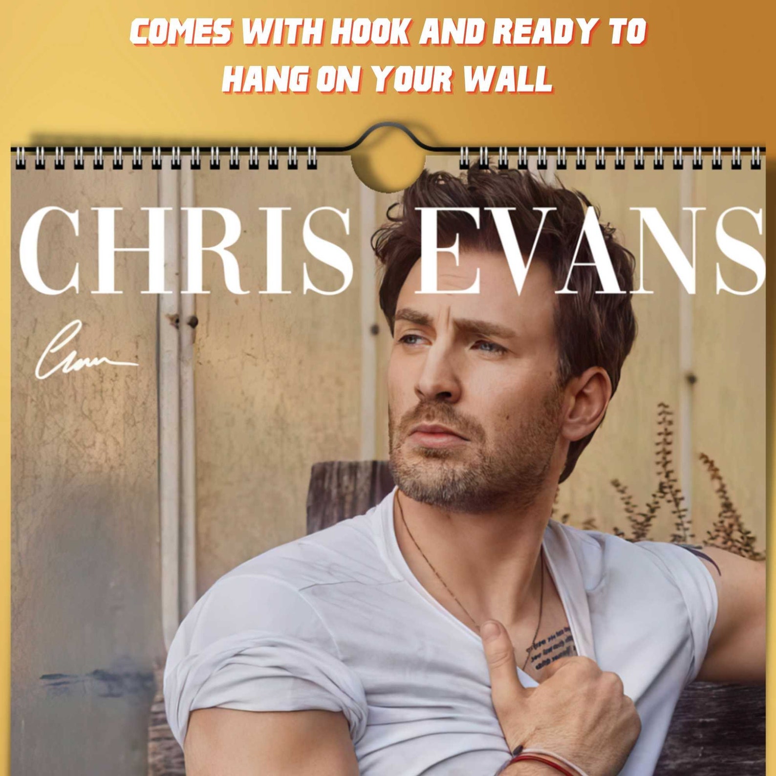 Chris Evans 2025 Calendar / Captain America Wall Calendar / Celebrity