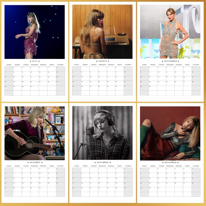 2024 Swiftie Calendar / Taylor Wall Calendar / Celebrity Calendar / Fan