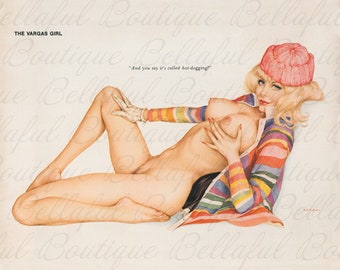 Alberto Vargas Pinup Art Print | 1970s Playboy Girl (Digital Download)