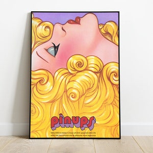 Vintage 1970s Pin-Ups Girl Art Print INSTANT DIGITAL DOWNLOAD