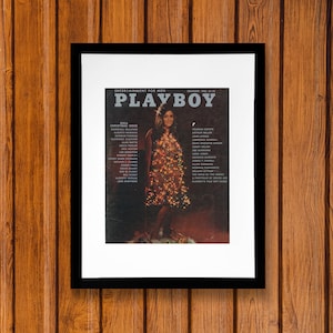 Vintage Playboy Magazine Cover, Framed Art, December 1968, Authentic Memorabilia, 11x14