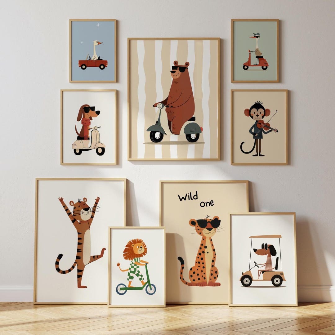Whimsical Nursery & Playroom Wall Art Bundle: 200+ Kids Room Prints ...