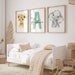 Set of 3 Jungle Animal Nursery Decor Wall Art Print| Personalized Name ...
