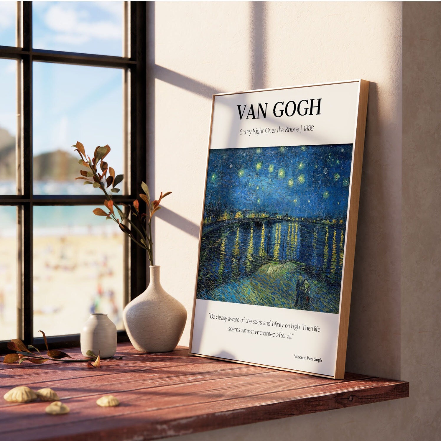 Vincent Van Gogh Print, Sterrennacht, Inspirerend citaat, Van Gogh  Schilderij, Poster, Tentoonstellingsposter, Positief Citaat, Cadeau voor  thuis - Etsy België, image size:1496x1496