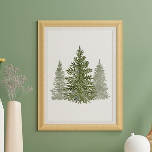 Christmas Tree Print, Evergreen Trees, Watercolour Christmas Tree Painting, Christmas Prints, Christmas Wall Art, Holiday Print, Pine Tree