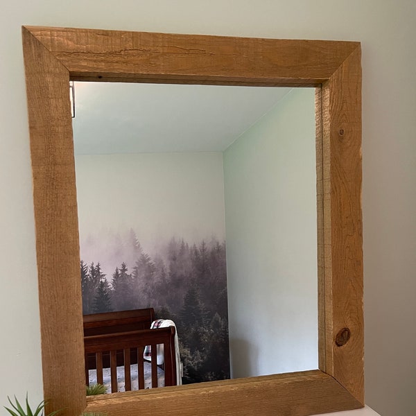 Miroir en bois massif