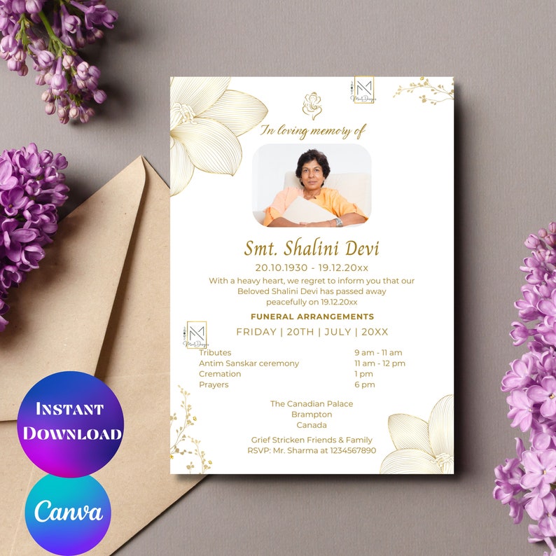 Hindu Funeral Invitation Card Template at Robert Huffman blog