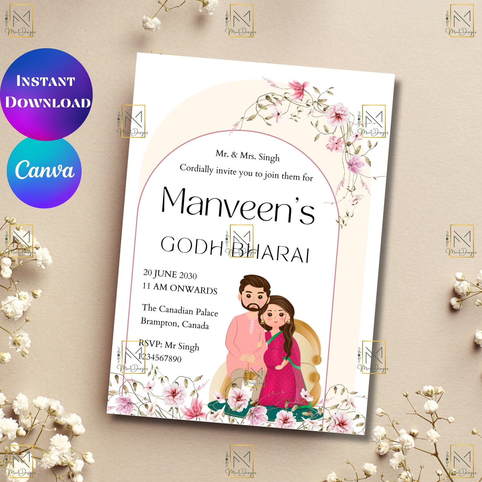 Editable Seemantham Invitation Template Seemantham Invite Printable Editable Seemantham Invitation Template Seemantham Invite Printable