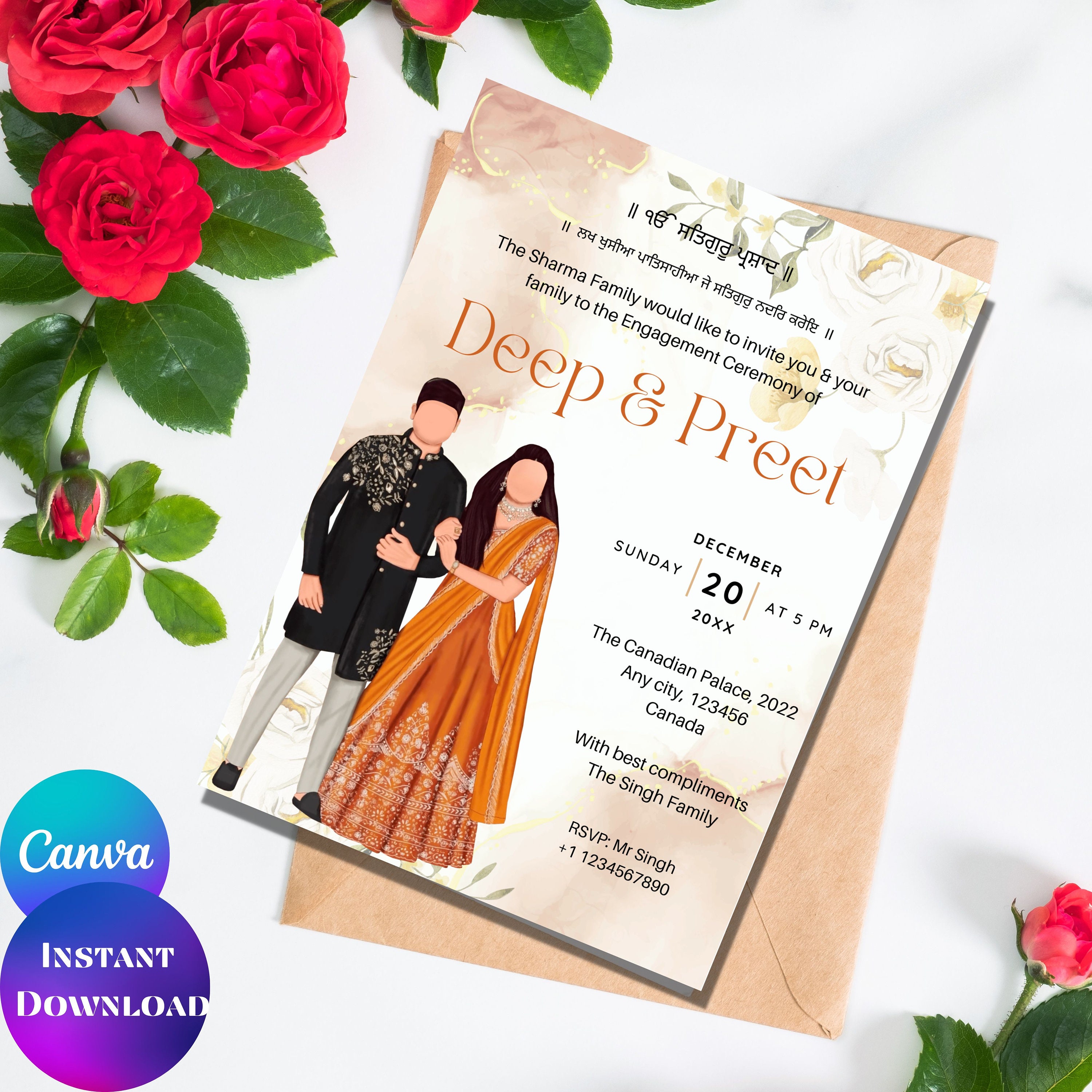 Engagement Ceremony Invitation card - Shaadi Vibes