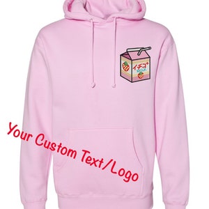 Custom Embroidered Hoodie, Personalized Logo, Add Custom Text and Logo, Custom Embroidered Pullover, Customized Embroidery, Monogram