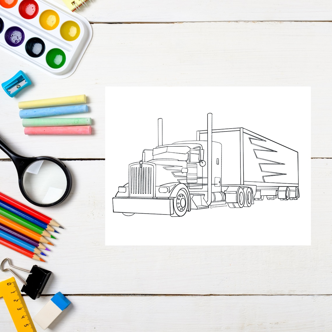 10 Printable Similar to KENWORTH KW Printable Unique Big Rig Semi Truck ...