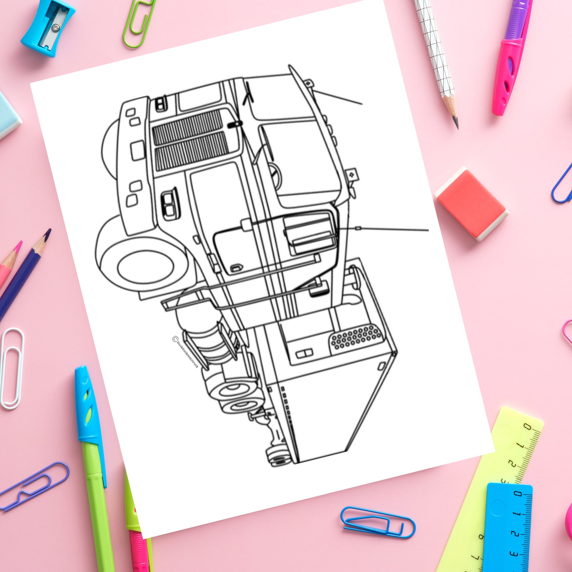 10 Printable Similar to KENWORTH KW Printable Unique Big Rig Semi Truck ...