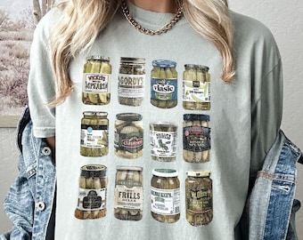 Pickle T-shirt, Comfort Colors Shirt, Vintage Canned Pickles Shirt, Pickle Jar Shirt, Vintage Comfort Colors Shirt, Women Christmas Gift