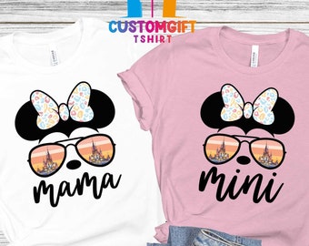 Mama Shirt, Mini Shirt, Mommy And Me Shirts, Family Trip Tee, Disney Shirt, Mom and Daughter Shirt, Minnie Mouse, Grandma Shirt, Cute Shirt