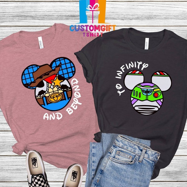 To Infinity And Beyond T-shirt, Toy Story Shirt, Mickey Shirt, Couple Shirt, Woody Shirt, Funny Shirts, Disney Shirt, Disney Family Shirt