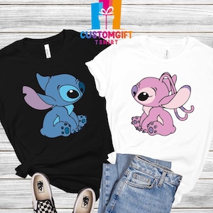 Stitch Shirt, Angel Shirt, Disney Shirt, Couple Shirts, Husband And Wife Shirt, Wedding Party Shirt, Honeymoon Shirt, Disney Couple Tees