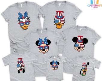 Disney Family T-shirt, 4th Of July Shirt, America Shirt, Mickey And Minnie, Independence Day, Freedom Shirt, Patriotic Shirt, USA Shirts