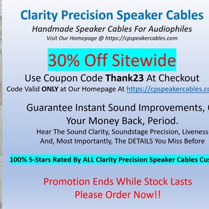 Clarity Precision Conductor Bi-Wire Main Speaker Cables image 1