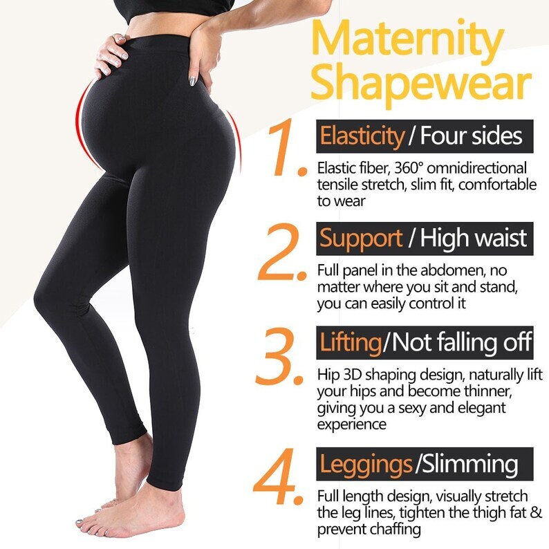 Tall Maternity Leggings, High Waisted Maternity Leggings, Long