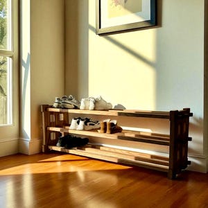 Shoe storage, Shoe Rack,Entryway custom shoe organizer, Wooden shoe rack, Shoe organizer, Shoe rack for closet, Entryway shoe organizer