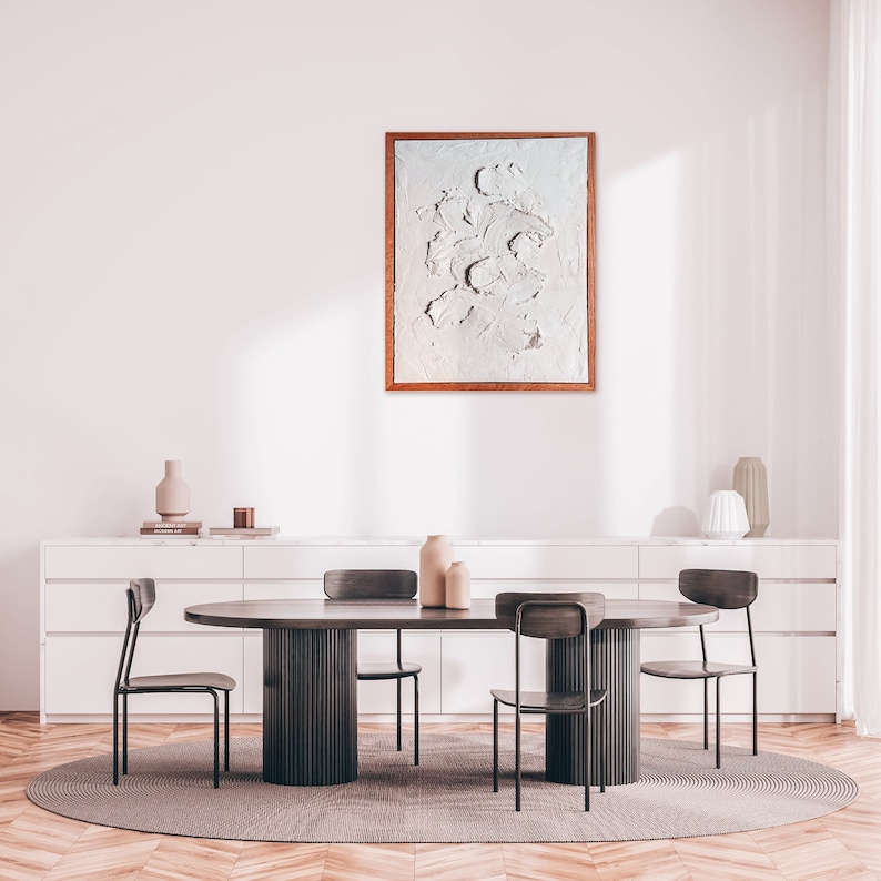 Marco flotante de madera maciza, totalmente ensamblado, madera de roble, marco minimalista para lienzo, marco para lienzo, para obras de arte, marco de madera de roble, marco para fotos, personalizado imagen 4
