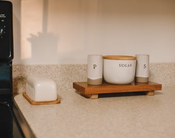 Solid Oak Tray|Seasoning Pot|Sugar Tray|salt|Bathroom Decor|Tray|Bathroom Tray|solid wood tray|Modern Decor|Kitchen||Mother's Day Gift