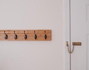 Solid Oak Coat Rack|Wood towel rack|Mother's Day gift|Wall coat rack|Coat Rack Wall Mount|Hardwood Oak|Home Decor|Coat hanger|Coat rack