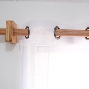 Wood Curtain Rod for Windows, Wooden Curtain Rod, Heavy Duty Wood Rods,  Window Rod, Curtain Rod Set, Wood Rod Set, Drapery Rod, Rod Bracket. 