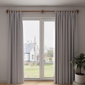 Curtain Rod, Extra Long curtain rod, Wooden drapery pole, Curtain rod set, Rod for windows, Double curtain rod, Heavy Duty Wood Rods, Rod