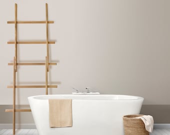 Solid Hardwood Blanket Ladder: Modern Walnut Finish, 71&quot;