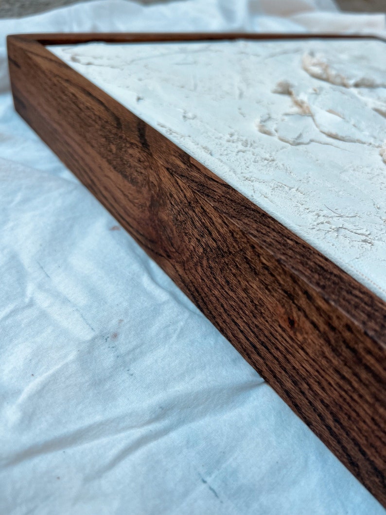 Marco flotante de madera maciza, totalmente ensamblado, madera de roble, marco minimalista para lienzo, marco para lienzo, para obras de arte, marco de madera de roble, marco para fotos, personalizado imagen 8