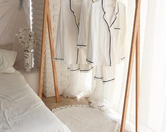 Buy Wooden Clothing Rack, Clothes Hanger, Solid Wood Clothes Rack